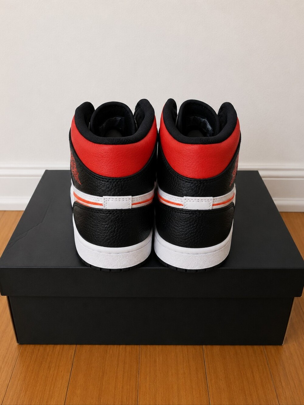 Jordan 1 Mid Orange Zigzag Swoosh - Picture 3 of 4